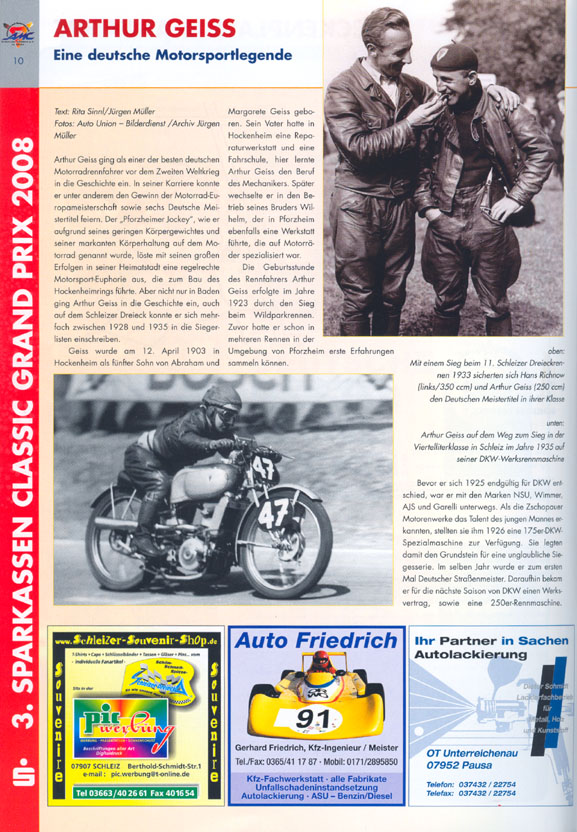  Arthur Geiss und das Schleizer Dreieck